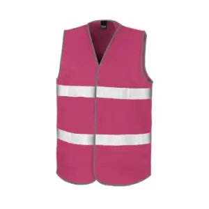 Image of Result Adults Unisex Safeguard Enhance Visibility Vest (L/XL) (Raspberry)