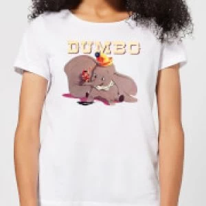 Image of Dumbo Timothy's Trombone Womens T-Shirt - White