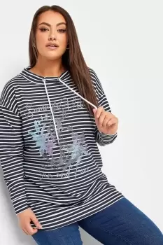 Image of Stripe Anchor Print Sweatshirt