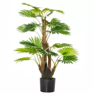Image of Homcom Artificial Palm Tree Fake Plant In Pot Indoor Outdoor Decor 135Cm