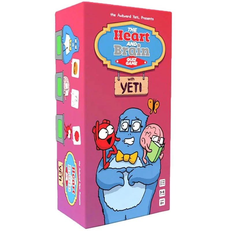 Image of The Awkward Yeti Heart and Brain Quiz Game - White White One Size