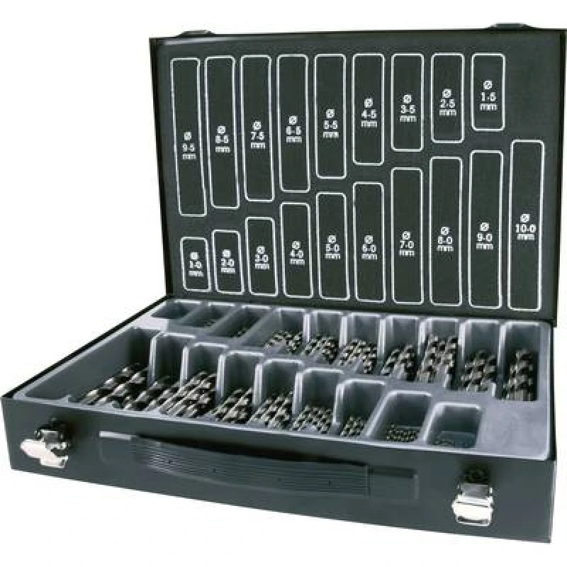 Image of RUKO RUKO A214200 Metal twist drill bit set 170 Piece DIN 338 Cylinder shank 1 Set A214200