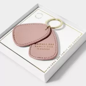 Image of Friends Are Family You Choose in Blush Pink Keyring KLB2478