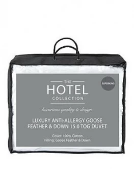 Image of Luxury Anti Allergy Goose Feather and Down 15 Tog Duvet
