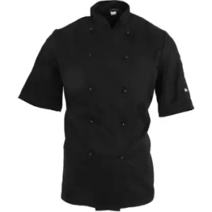 Image of Dennys AFD Adults Unisex Thermocool Chefs Jacket (2XL) (Black) - Black