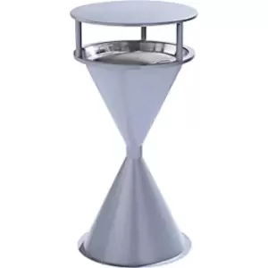 Image of VAR Conical Pedestal Ashtray Made of Plastic, with Hood, Silver