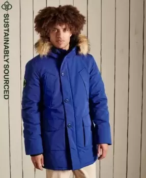 Image of Superdry Mens Everest Parka Coat Blue / Cobalt - Size: L