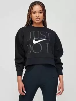 Image of Nike Training Get Fit Sweat - Black, Size L, Women