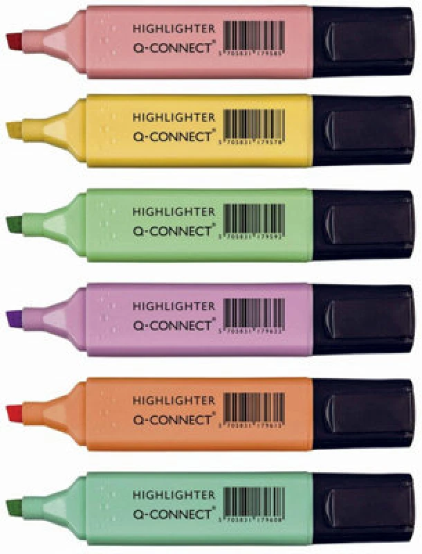 Image of Q-Connect Highlighter Assorted (6 Pack) 9608200000