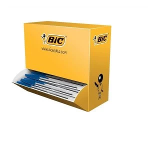 Image of Bic Cristal Clear Barrel Ballpoint Pen 1.0mm Tip 0.4mm Line Blue Pack of 90 with 10 FREE Ballpoint Pens