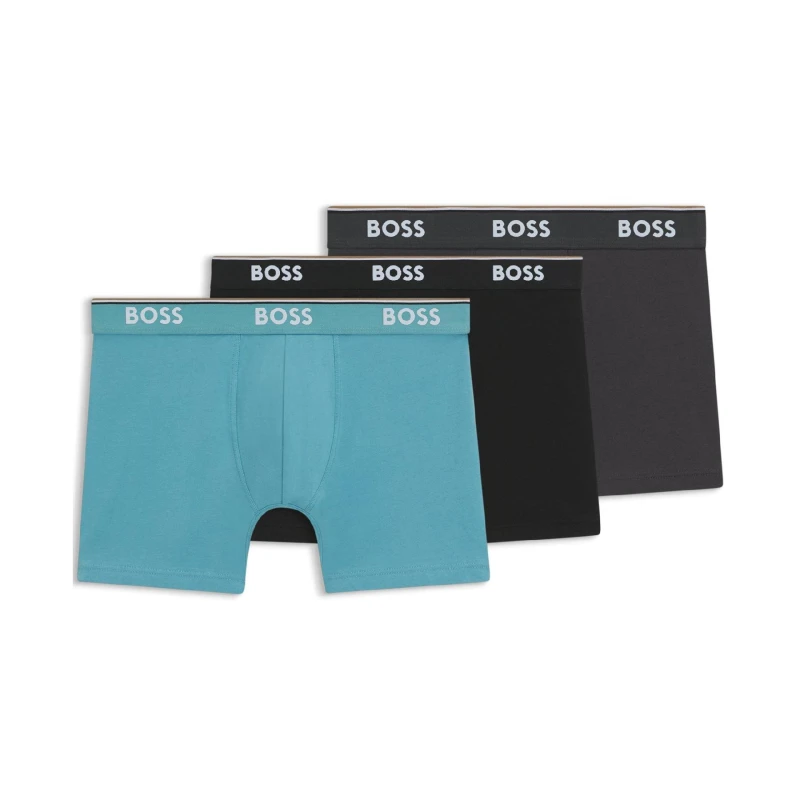 Image of Boss 3 Pack of Power Boxer Briefs Multi Colour male M