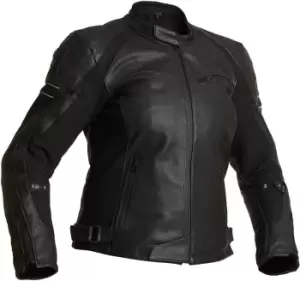 Image of Halvarssons Risberg Ladies Motorcycle Leather Jacket, black, Size 40 for Women, black, Size 40 for Women