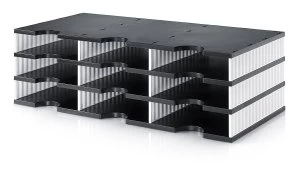 Image of Styrodoc Trio Base Unit 9 Compartments BK Base WH Sides
