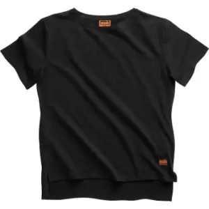 Image of Scruffs Womens Trade T-Shirt in Black, Size 16 Cotton/Elastane