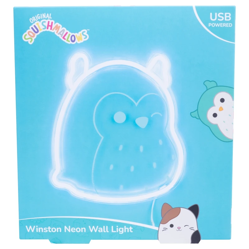 Image of Squishmallows Character Neon Wall Light - Winston the Owl