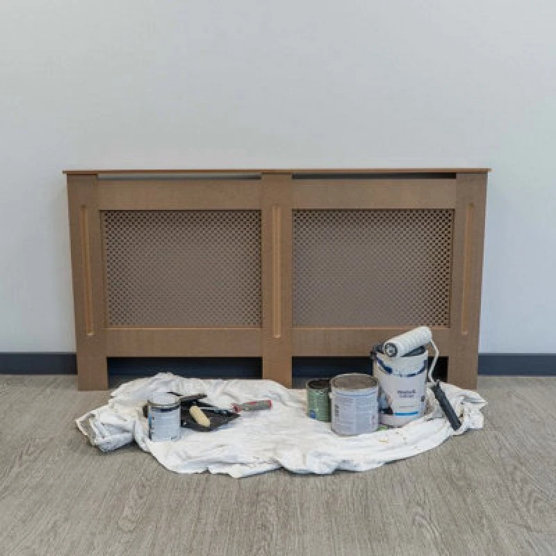 Image of Jack Stonehouse Diamond Unpainted Radiator Cover Mdf Wooden - Large - 152Cm (W) X 81.5Cm (H) X 19Cm (D)
