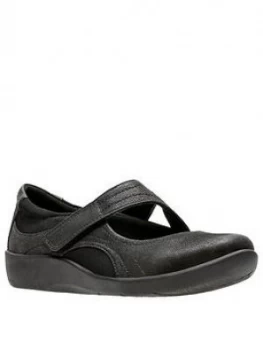 Image of Clarks Sillian Bella Mary Jane Shoe - Black, Size 3, Women