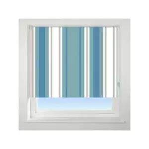 Image of Universal - Stripe Patterned Thermal Blackout Roller Blind, Blue, W150cm