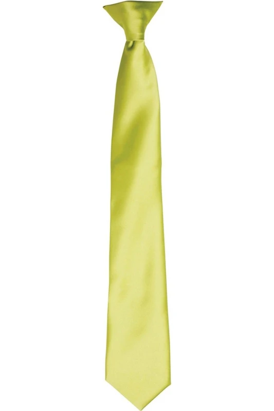 Image of Premier Premier Satin Tie in Lime Lime One Size Unisex 5063470360628
