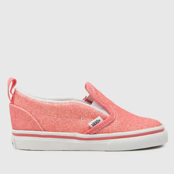 Image of Vans pink classic slip-on glitter Girls Toddler trainers Pink UK 4 (EU 20)