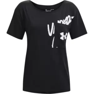 Image of Under Armour Oversized Short Sleeve T Shirt Womens - Black