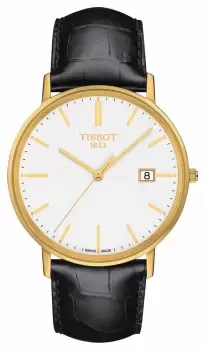 Image of Tissot T9224101601100 Goldrun Sapphire 18K Gold Leather Watch