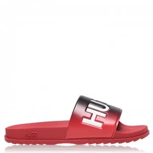 Image of Hugo Boss Match Slides Red Size 10 Men