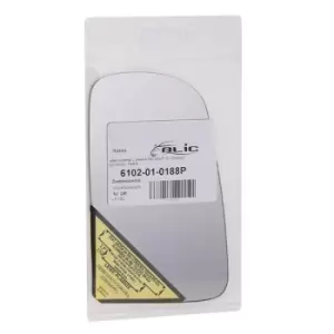 Image of BLIC Wing Mirror Glass 6102-01-0188P Side Mirror Glass,Mirror Glass VW,SEAT,Golf IV Schragheck (1J1),PASSAT Variant (3B6),Golf IV Variant (1J5)