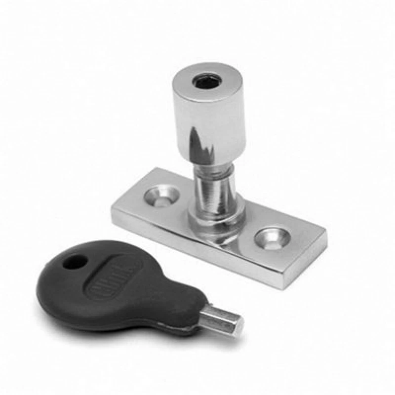 Image of Loops Locking Casement Window Stay Pin 28.5mm Fixing Centres Polished Chrome Multi