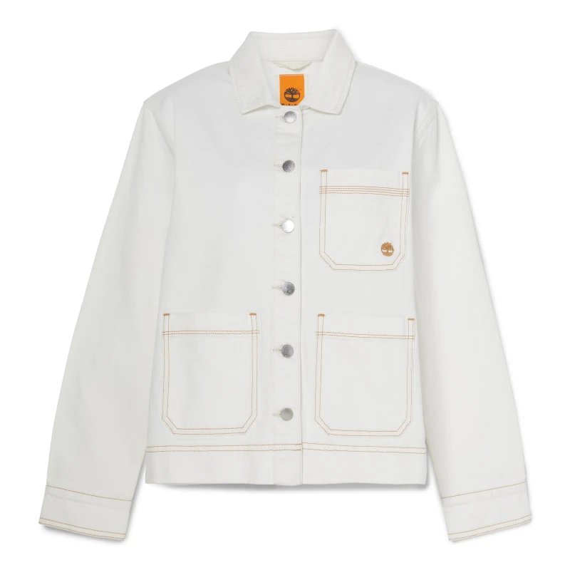 Image of Timberland Womens Kempshire Chore Vintage White Field Jacket Vintage White female 10 (S)