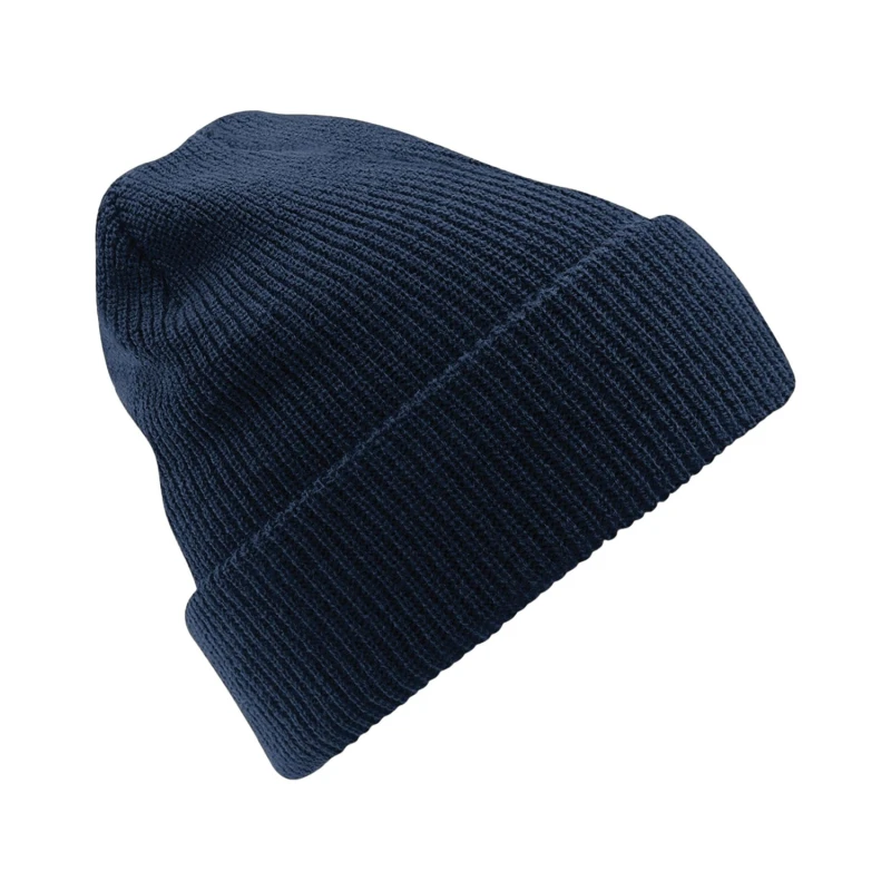 Image of Beechfield Beechfield Men Heritage Beanie in Navy Navy One Size Male 5063470041503