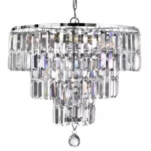 Image of Empire 5 Light Chandelier Chrome Finish, E14