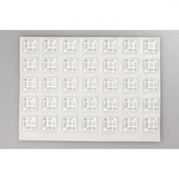 Image of TOOLCRAFT 2127C70-C Foot self-adhesive, square Transparent (Ø x H) 12.7mm x 3.1mm 70 pc(s)