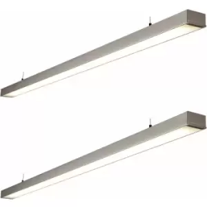 Image of 2 pack Commercial LED Suspension Light - 1494mm x 68mm - 26W cct LED Module