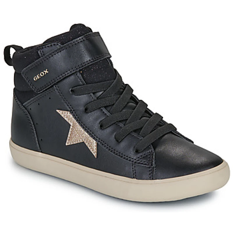 Image of Geox Kids Gisli Breathable High Top Trainers Black Baby 28 (10);29 (11);35 (2.5 to 3)