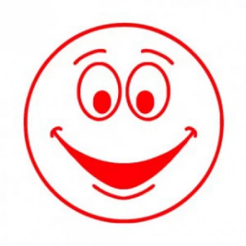 Image of Colop Motivational Stamp Happy Face Red MOTIVSM