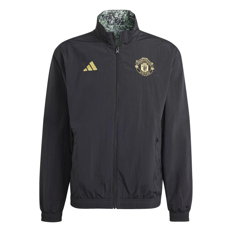 Image of adidas adidas Manchester United Stone Roses Reversible Anthem Jacket Black male XS