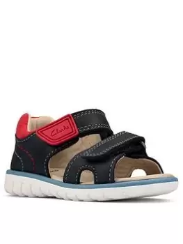 Image of Clarks Toddler Roam Surf Sandal, Navy, Size 7.5 Younger