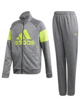Image of Adidas Boys Tracksuit Badge Of Sport - Grey Heather