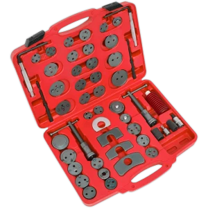 Image of Sealey 52 Piece Brake Piston Wind Back Tool Kit