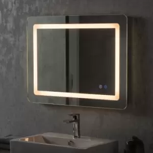 Image of LED Bathroom mirror 80(w) x 60cm(h) Dimmable with Anti-fog