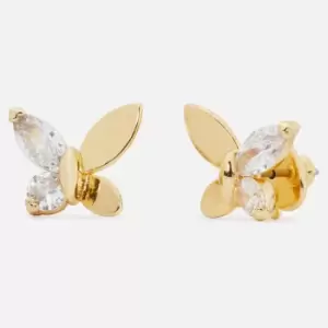Image of Kate Spade New York Womens Butterfly Studs - Clear/Gold