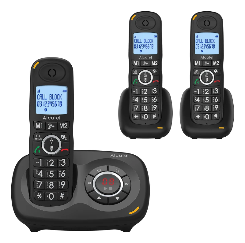 Image of Alcatel XL595B Voice Trio DECT telephone Caller ID Black