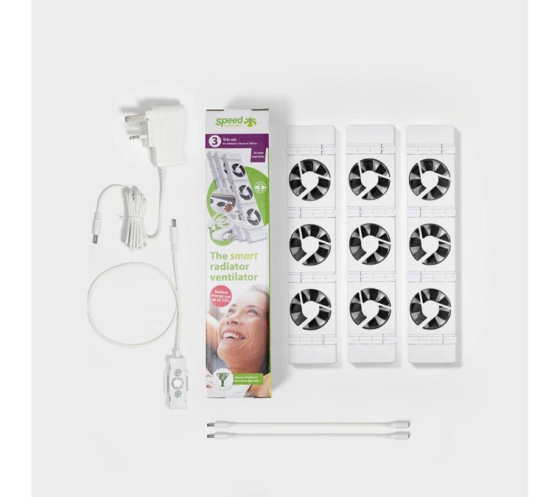 Image of SPEEDCOMFORT Trioset Smart Radiator Fan - White 8719324414708