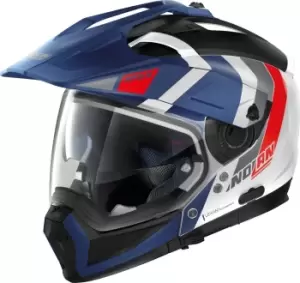 Image of Nolan N70-2 X Decurio N-Com Helmet, white-red-blue, Size S, white-red-blue, Size S