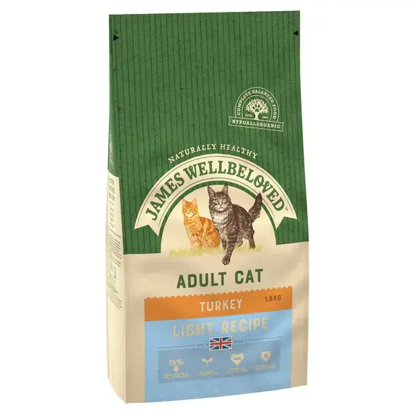 Image of James Wellbeloved Adult Light Turkey Cat Food 1.5kg