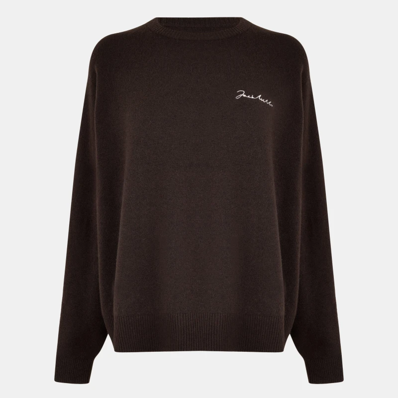 Image of Jack Wills Womens Classic Crew Neck Jumper Cocao female 8 (XS)