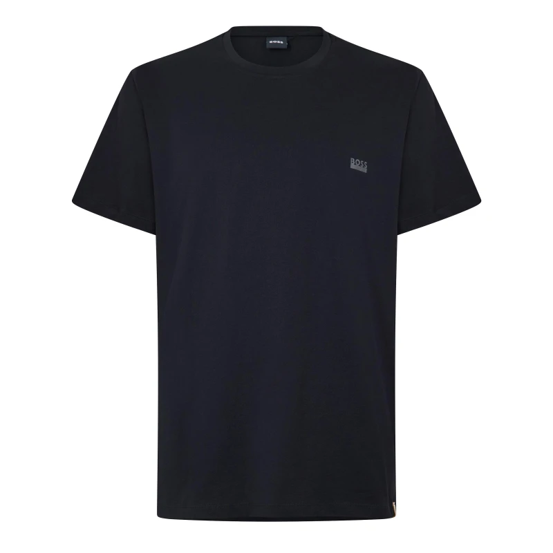 Image of Boss Logo Crew Neck T Shirt - Black S