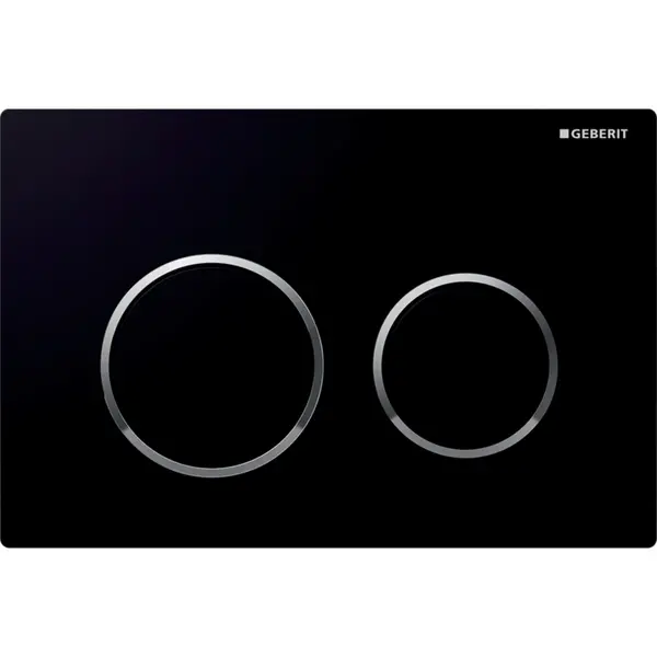 Image of Geberit Kappa21 Flush Plate - Black/Chrome