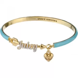 Image of Ladies Juicy Couture PVD Gold plated Layered In Couture Juicy Arrow Enamel Charm Bangle